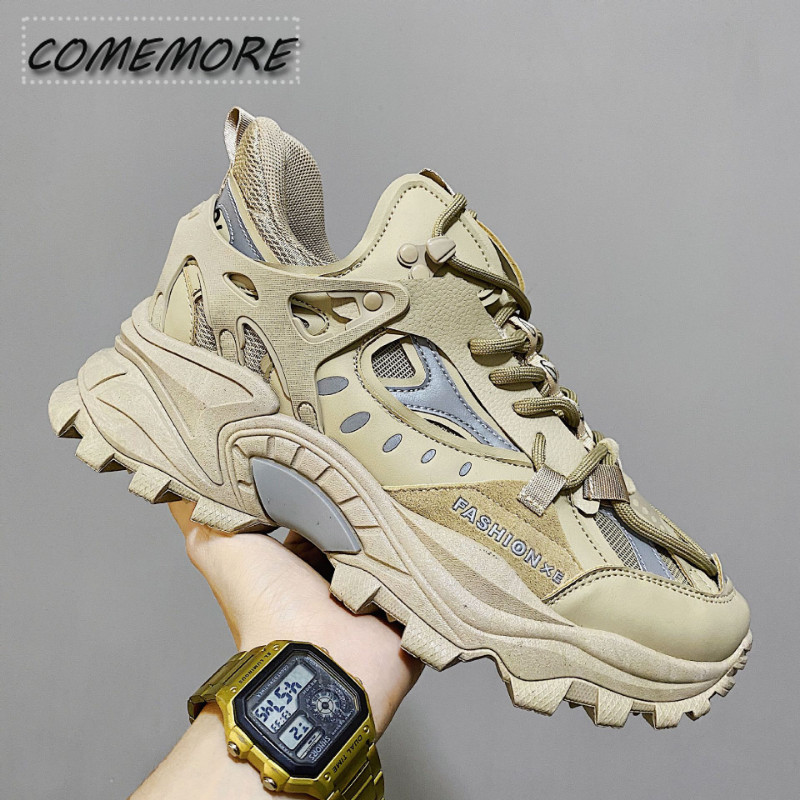 Pantofi vulcanizati Pantofi de lux pentru bărbați, pantofi groși Harajuku, toamnă, negru, încălțăminte pentru alergare, pentru bărbați, la modă înaltă, pantofi pentru bărbați