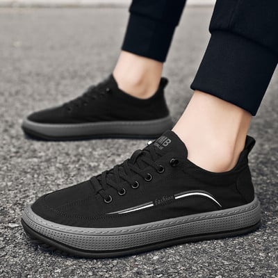 Pánske topánky, tenisky, nízke plátené, ležérne, šijacie, jednofarebné, šnurovacie, športové, priedušné, protišmykové, topánky pre mužov