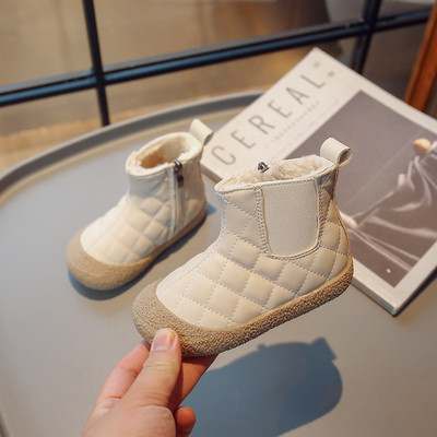 Cizme de toamnă iarnă pentru copii pentru fetițe pantofi ocazional pentru copii, impermeabile în aer liber, pantofi de pluș din bumbac, cizme pentru băieți cu talpă moale