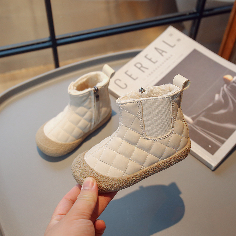 Cizme de toamnă iarnă pentru copii pentru fetițe pantofi ocazional pentru copii, impermeabile în aer liber, pantofi de pluș din bumbac, cizme pentru băieți cu talpă moale