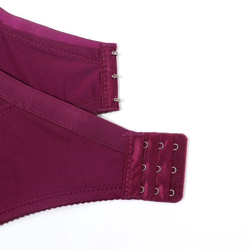 Beauwear 80D-120F Set de lenjerie de marime mare pentru damă Set de lenjerie intimă simplă, ultrasubțire, set de sutien și chiloți cu cupă completă, fără căptușeală