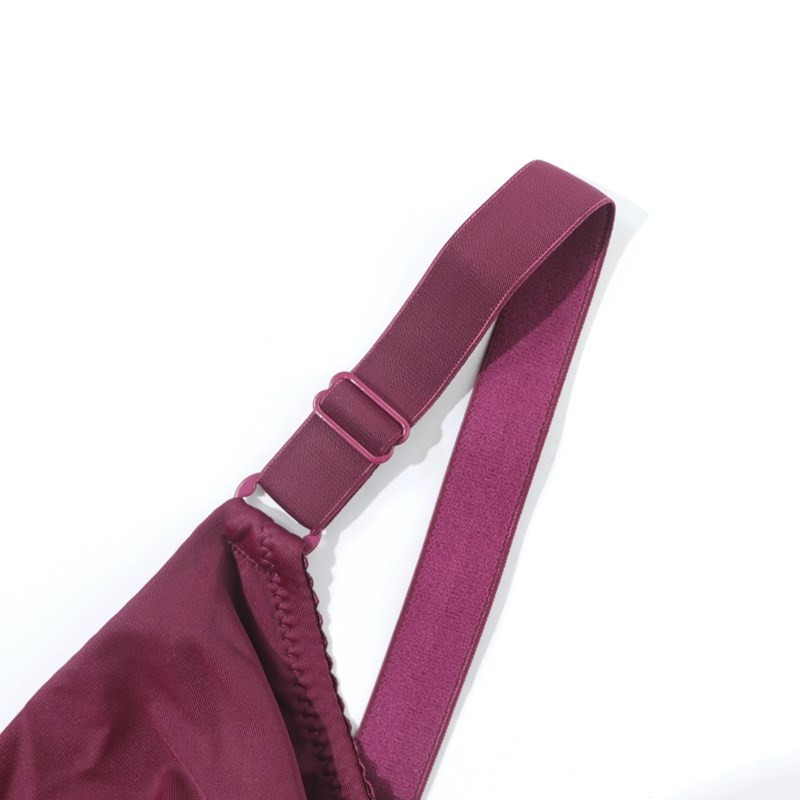 Beauwear 80D-120F Set de lenjerie de marime mare pentru damă Set de lenjerie intimă simplă, ultrasubțire, set de sutien și chiloți cu cupă completă, fără căptușeală