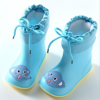 Безплатна доставка Детски обувки Дъждовни ботуши Зимни Бебешки момчета Момичета Снежни ботуши Обувки модни Бебешки обувки Детски гумени ботуши