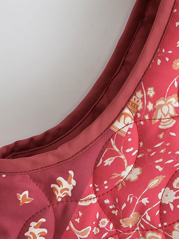 Ženski prsluk s kratkim printom bez rukava, ženski kratki prsluk s jednim kopčanjem, 2023. Modni šik, elegantne ženske majice bez rukava