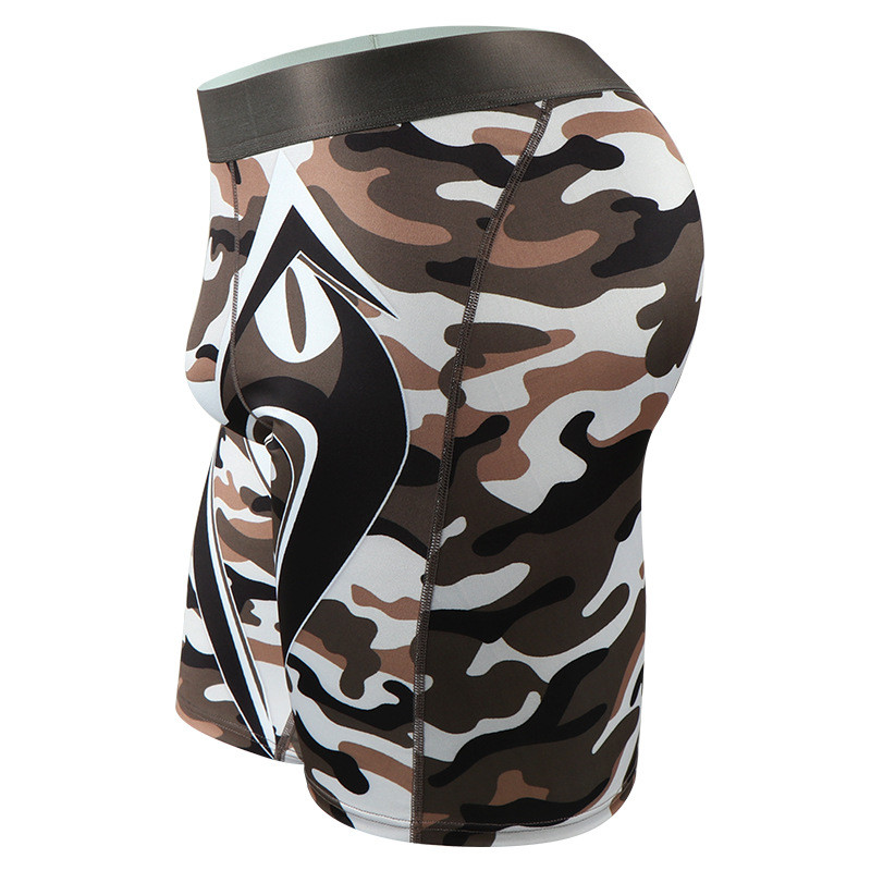Seksualūs vyriški apatiniai kamufliažiniai spaudiniai Bokseriai Šortai vyrams Ilgi Bokseriai Drabužiai U Išgaubtas maišelis Patogus apatinis trikotažas vyrams
