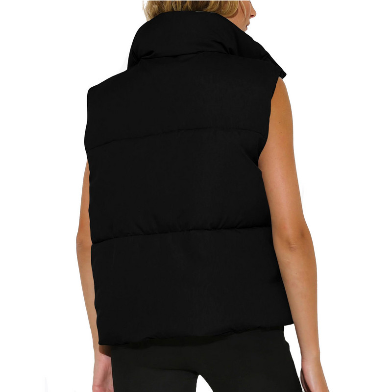 Naujas šiltas rudens žiemos moteriškas trumpas liemenės paltas, kišenės, laisvalaikio madinga striukė be rankovių, tvirta liemenė moterims