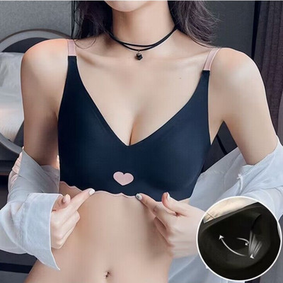 Υψηλής ποιότητας άνευ ραφής γυναικεία εσώρουχα καλοκαιρινού λεπτού τμήματος Αναπνεύσιμο και άνετο μικρό στήθος χωρίς ατσάλινο δαχτυλίδι Μαλακό σουτιέν στήριξης