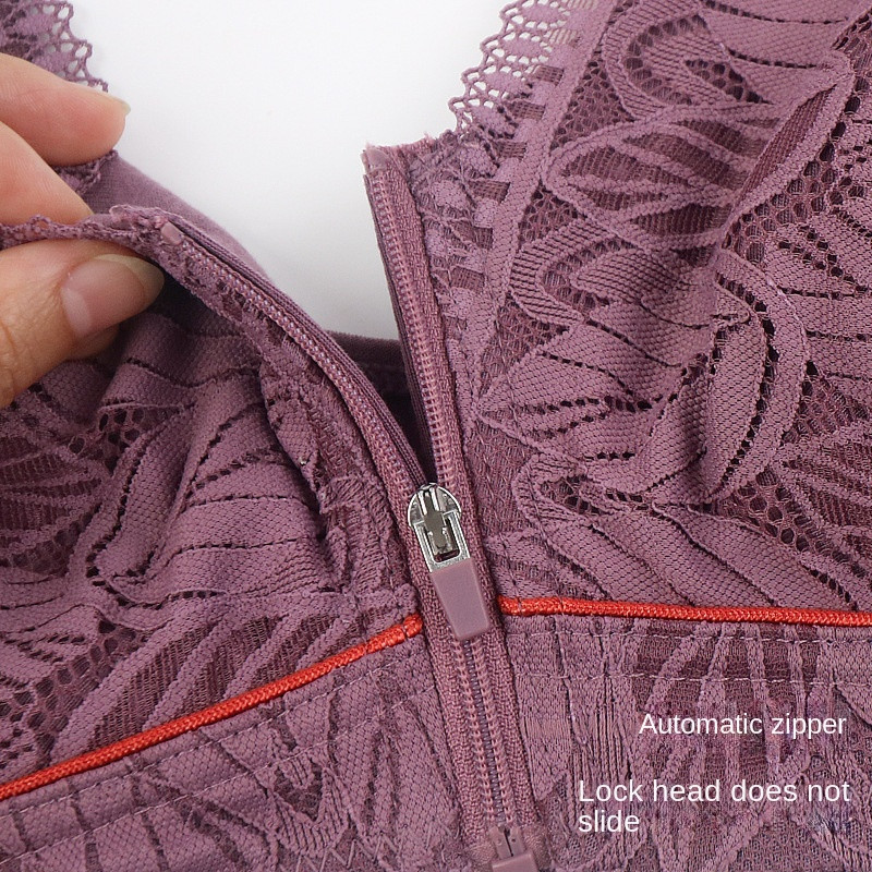 Mekane pamučne košarice prije patentnog zatvarača u donjem rublju za starije osobe prozračne žene bez čeličnog prstena, čipkasti grudnjak velike veličine