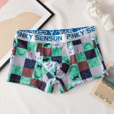 Modno muško pamučno donje rublje s motivom pauka i jelena, muške boksačice, prozračne gaće Cueca Calzoncillos Hombre