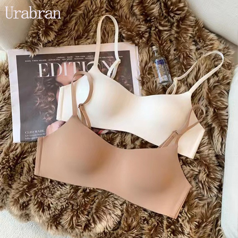 Cupă subțire Lenjerie de corp dintr-o singură bucată, fără cusături, sâni mici pentru femei, adunați în partea de sus pentru a susține confortul rezistent la lasare și fără oțel