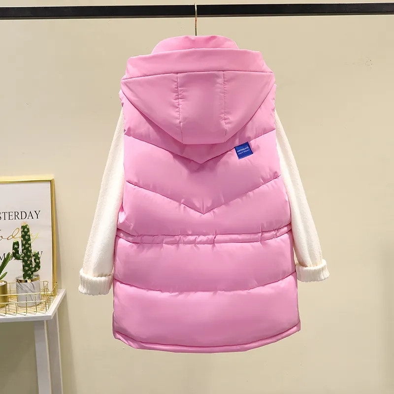 Jachetă fără mâneci pentru femei, noua modă de toamnă iarnă, ocazională, vestă caldă pentru femei, îmbrăcăminte exterioară pentru femei, vestă cu glugă Chaleco Mujer