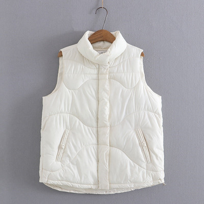 NouToamna Iarnă Vestă din bumbac cu puf pentru femei Jachetă caldă, fără mâneci, pardesiu, largi, vestă pentru femeie, haină 5XL Chaleco Mujer