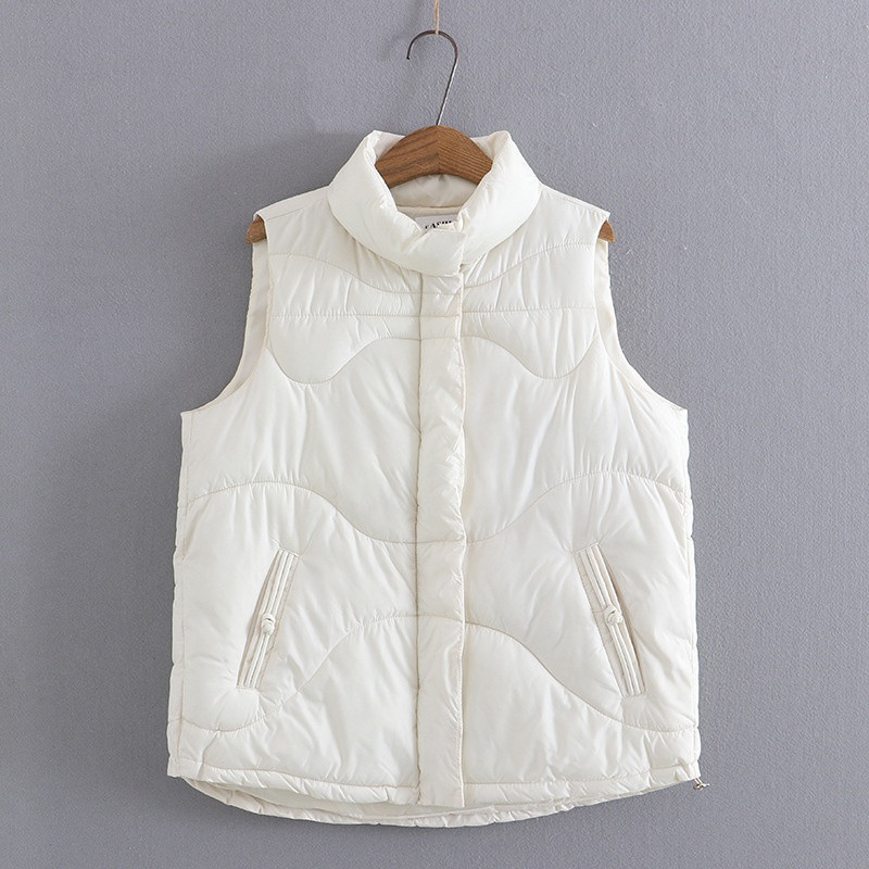 NouToamna Iarnă Vestă din bumbac cu puf pentru femei Jachetă caldă, fără mâneci, pardesiu, largi, vestă pentru femeie, haină 5XL Chaleco Mujer