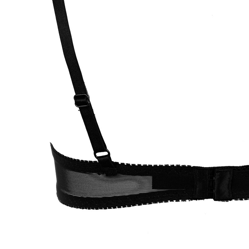 Moteriški seksualūs apatiniai Išskirtinis siuvinėjimas su gėlėmis Push Up atvira liemenėlė tarpkojo kelnaičių rinkinys Temptation bekukli apatinio trikotažo apatinio trikotažo rinkinys