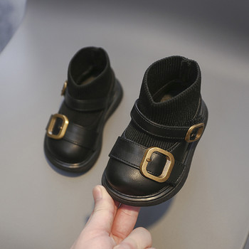 Βρεφικές μπότες για κορίτσια Φθινοπωρινές χειμερινές παιδικές μπότες για χιόνι Βρεφικά παπούτσια για νήπια Υπαίθρια αντιανεμικά αδιάβροχα παιδικά πλεκτά κοντά μποτάκια