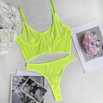 MIRABELLE nėriniuotas apatinis trikotažas seksualus apatinis trikotažas, vientisas besiūlis moters komplektas, 2 dalių permatomas liemenėlė ir kelnaitės, intymus Biliznos kostiumas