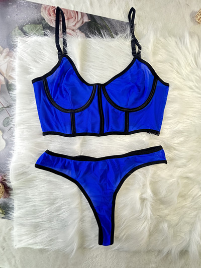 MIRABELLE nėriniuotas apatinis trikotažas seksualus apatinis trikotažas, vientisas besiūlis moters komplektas, 2 dalių permatomas liemenėlė ir kelnaitės, intymus Biliznos kostiumas