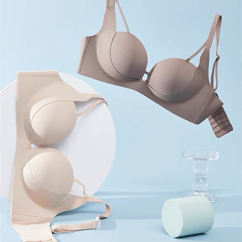 Bešavno donje rublje za žene s malim i ravnim grudima, push-up i povećanjem, sekundarnim grudima, protiv opuštanja, sjajni grudnjak