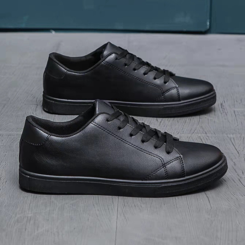 Bijele tenisice Muške korejski trendovi Moda na vezanje Višeslojna PU koža Ležerne udobne cipele za hodanje Chaussure Blanche