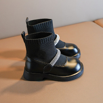 Κοριτσίστικες μπότες 2023 Παιδικές Νέες Μπότες Παπούτσια Καλοκαιρινές Βρεφικές Μπότες Brim Princess Hot Autumn Leather Khaki Μέγεθος παπουτσιού 23-36