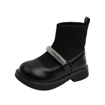Κοριτσίστικες μπότες 2023 Παιδικές Νέες Μπότες Παπούτσια Καλοκαιρινές Βρεφικές Μπότες Brim Princess Hot Autumn Leather Khaki Μέγεθος παπουτσιού 23-36