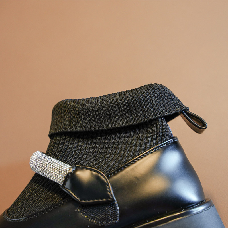 Cizme de fetiță 2023 Copii Ghete noi Pantofi Ghete de vară pentru bebeluși cu margini Prințesă fierbinte Toamnă piele kaki Mărimea pantofului 23-36