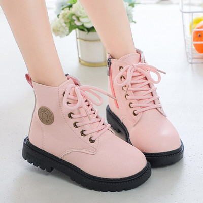 Botine pentru copii pentru baieti toamna iarna cizme din piele pentru copii moda fete moda copii pantofi scurti clasici cauciuc nou