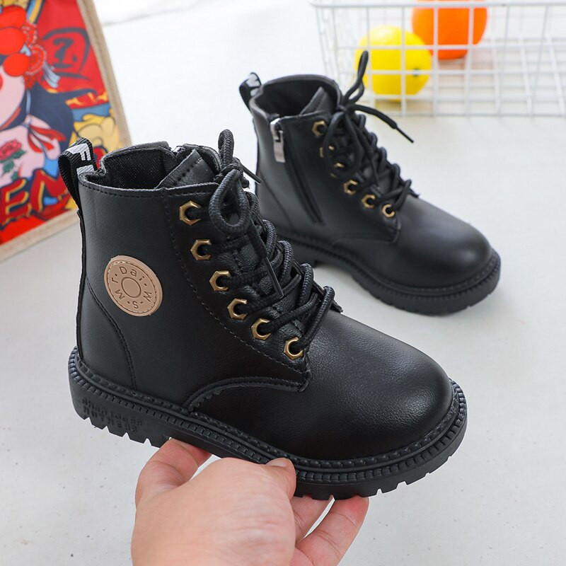 Botine pentru copii pentru baieti toamna iarna cizme din piele pentru copii moda fete moda copii pantofi scurti clasici cauciuc nou
