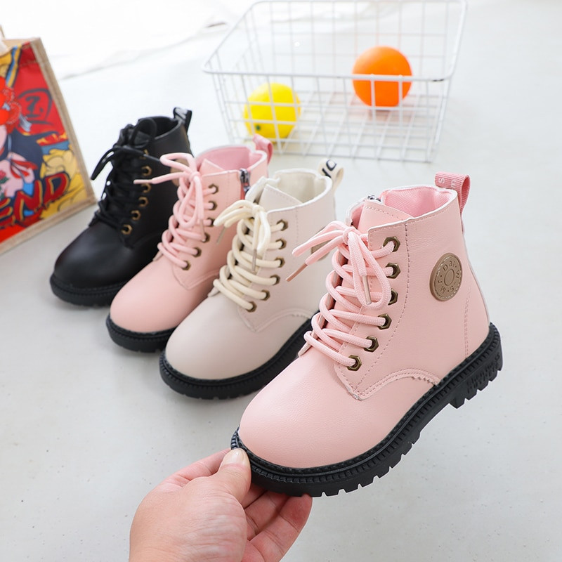 Botine pentru copii pentru baieti toamna iarna cizme din piele pentru copii moda fete moda copii pantofi scurti clasici cauciuc nou