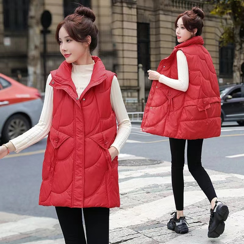 Vestă din bumbac cu puf pentru femei, toamnă iarnă, vestă lejeră, ocazională, 2023, nouă, la modă pentru femei, jachetă fără mâneci de dimensiuni mari, topuri