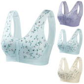 Lenjerie de corp decupată pentru femei Topuri sportive de gimnastică cu inel fără sudură din oțel cu cataramă din mătase de gheață în stil vestă Lenjerie de corp pentru sutien pentru femei