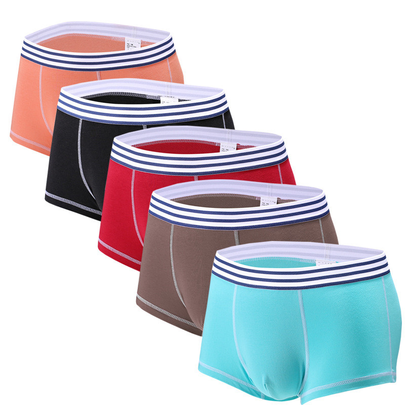 Sexy Vyriški apatiniai Boxer Kvėpuojanti medvilnė ir Modal Homme Boxer Candy Color Vyriški minkšti apatiniai Boksai