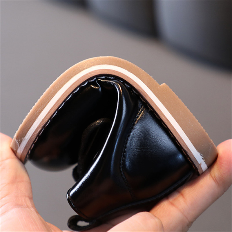 Pantofi noi de toamnă pentru bebeluși din piele pentru copii mici Cizme cu talpă din cauciuc pentru bebeluși la modă pentru băieți și fete ghete 15-25