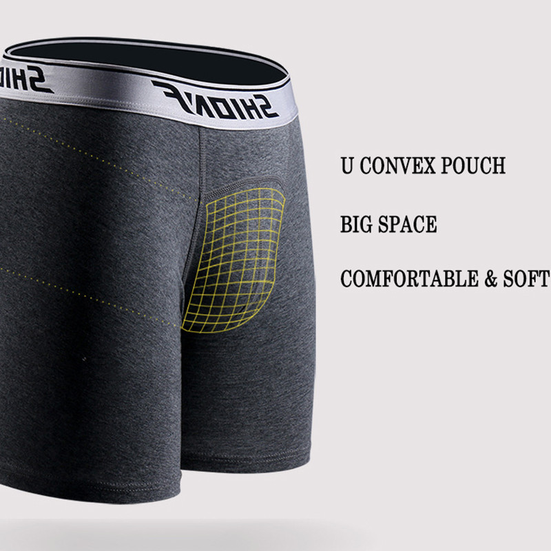 Seksi muško pamučno mekano muško donje rublje duge bokserice Omladinske konveksne velike torbice Boksačice gaće