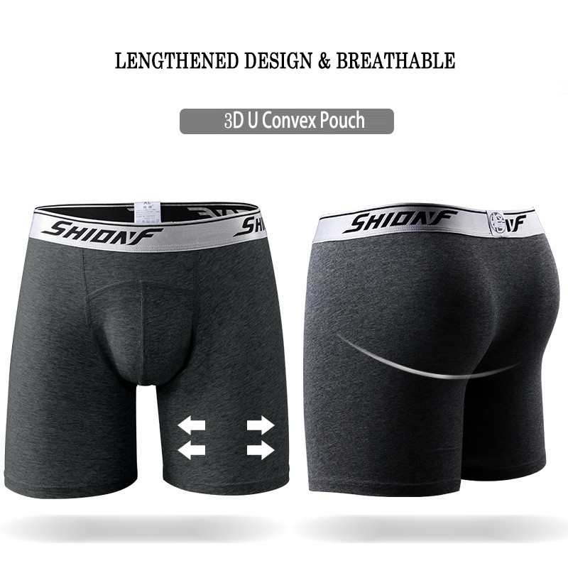 Seksi muško pamučno mekano muško donje rublje duge bokserice Omladinske konveksne velike torbice Boksačice gaće