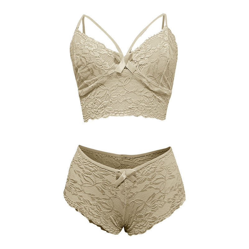 Lenjerie de corp pentru femei Set de lenjerie sexy pentru femei Corset din dantelă florală Bralette Sutien Lenjerie în două piese Lenceria Femenina