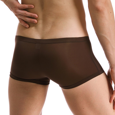 Ultra-tanke muške donje rublje, seksi prozirne nove ledeno svilene bokserice gole bešavne gaćice