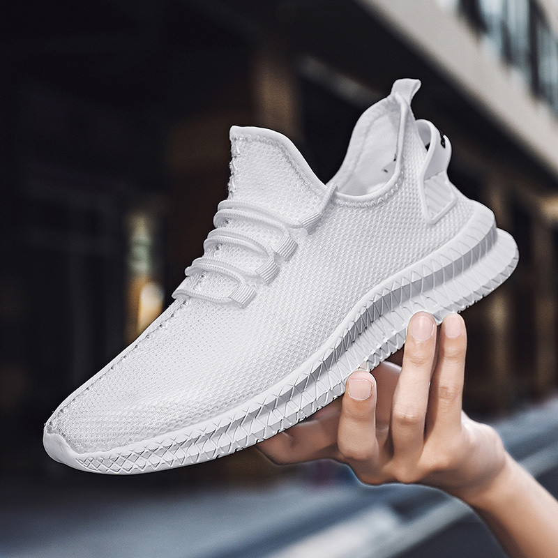 Pantofi pentru bărbați pentru vară, albi, pantofi pentru bărbați, respirabili, la modă, ușoare, negru, mers, mărime mare, pantofi de tenis pentru bărbați, Zapatillas Hombre