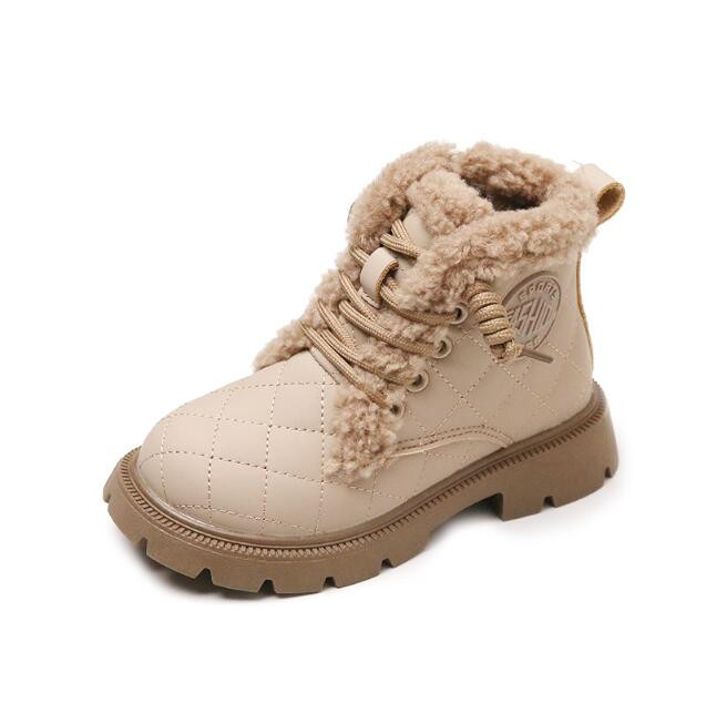 2023 Noi pantofi de iarnă pentru copii Cizme de pluș impermeabile din piele Cizme de zăpadă pentru copii Brand Fete Băieți Cizme casual Pantofi de modă