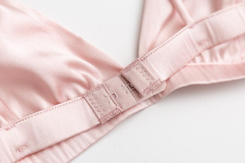 88% mătase reală, 12% spandax, cupă triunghiulară, fără pereți, sexy de zi cu zi, sutien fără sârmă fără fir Bralette TG121