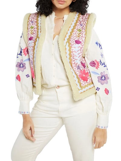 2023 m. rudens naujiena Moteriškos gatvės mados vilnos liemenė spausdinta Vintage Grunge be rankovių V kaklo atviros priekinės striukės liemenės