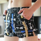 Ανδρικά βαμβακερά βέλη Boxers Casual print Ελαστική μέση εσώρουχα ανδρικά Καλοκαιρινή χαλαρά αναπνεύσιμα σώβρακα μπόξερ σορτς