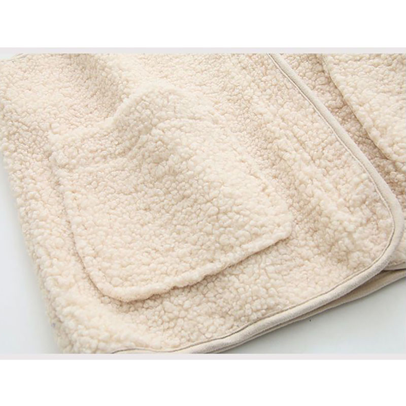 Vestă de iarnă, de iarnă, din catifea de miel, haină simplă, dulci, elegantă, îngroșată, o haină caldă, fără mâneci.