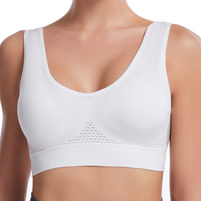 Sutien sport pentru femei Hollow Mesh Sală de sport Jogging Crop Top Femei Mai multe dimensiuni Topuri Yoga Fitness Vest Sujetador Push Up Sutiene sport pentru femei