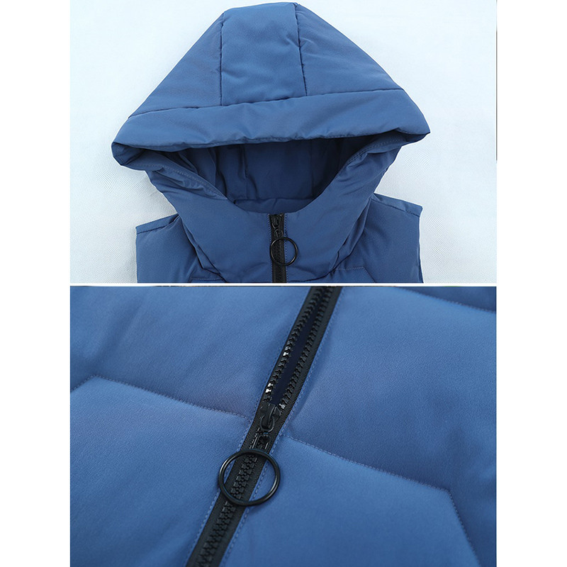 2023 Zimska jakna Ženska vesta Kaput s džepovima i kapuljačom Topla ležerna pamučno podstavljena vesta Ženska tanka jakna bez rukava Prsluk 3XL