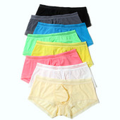 Lenjerie de corp pentru bărbați Chiloți pentru bărbați din mătase de gheață sexy Pantaloni scurți pentru bărbați de dimensiuni mari, cu imprimeu Husă în U cu talie joasă Boxeri sexy noi