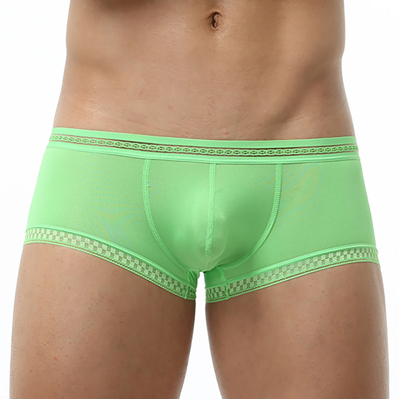 Muško donje rublje Seksi ledene svilene muške gaćice Velike veličine Muške kratke hlače s printom niske U torbice Nove seksi bokserice
