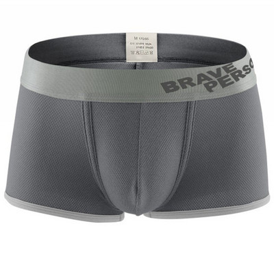 brand BRAVE PERSON jednobojno donje rublje Muške seksi bokserice Visokokvalitetno Jacquard najlonsko donje rublje Muške modne bokserice za muškarce