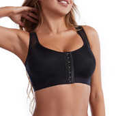 Korektivni sportski ženski grudnjak bez čeličnog prstena Nabrani grudnjak za prilagodbu Joga prsluk za fitness Prednji patentni zatvarač Donje rublje otporno na udarce