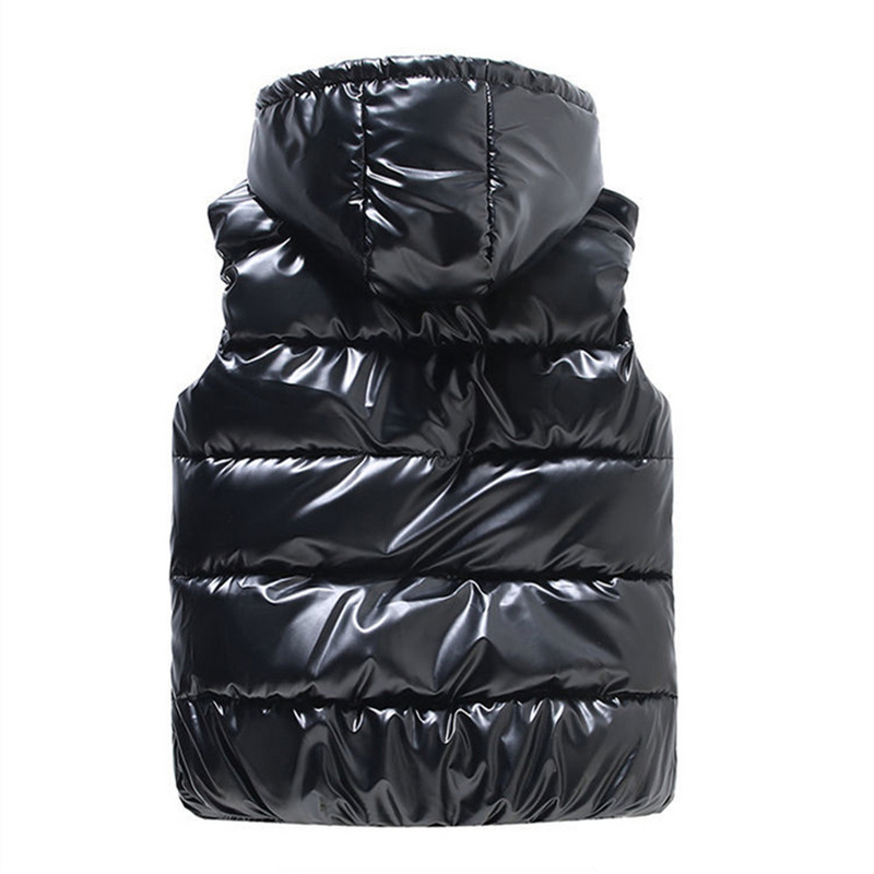 Žieminiai gobtuvai, blizgūs be rankovių parkai Moteriški laisvalaikio vandeniui atsparūs pūkiniai medvilniniai lengvos liemenės Jacekts korėjietiškos šiltos 4xl paltai